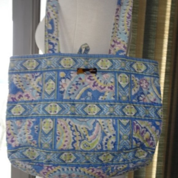 VINTAGE Vera Bradley CAPRI BLUE Bag - Picture 6 of 12